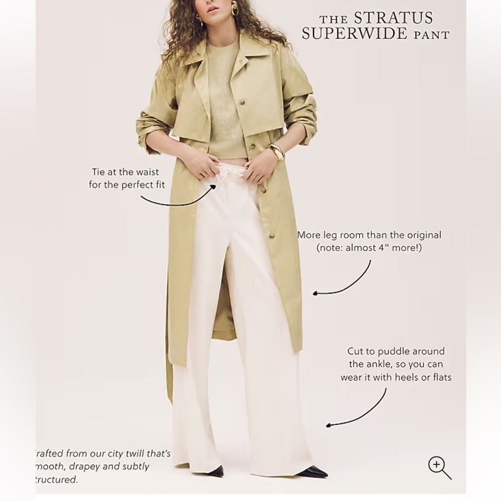 NWT J. Crew Superwide Stratus Pant in City Twill Size 4 Fits 6 - Picture 5 of 7